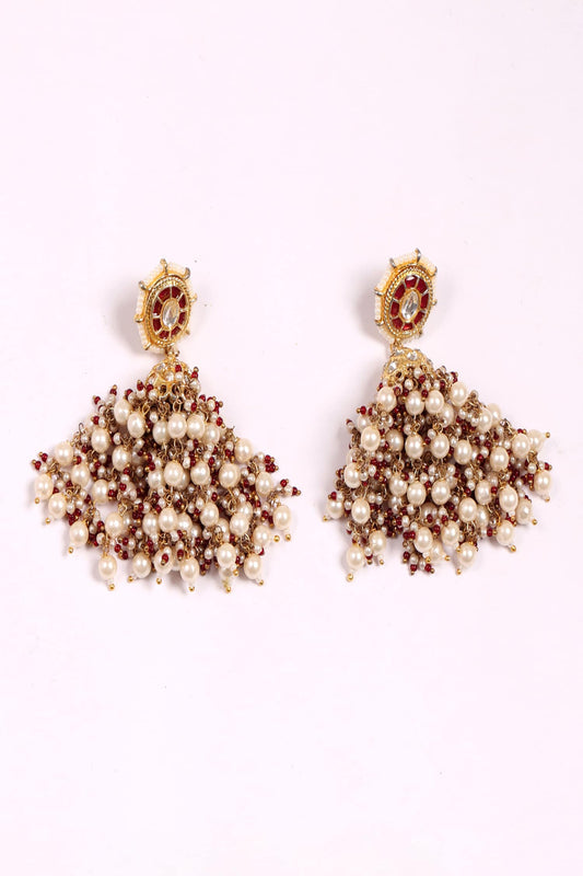 Surkh Andaz Jhumkas 