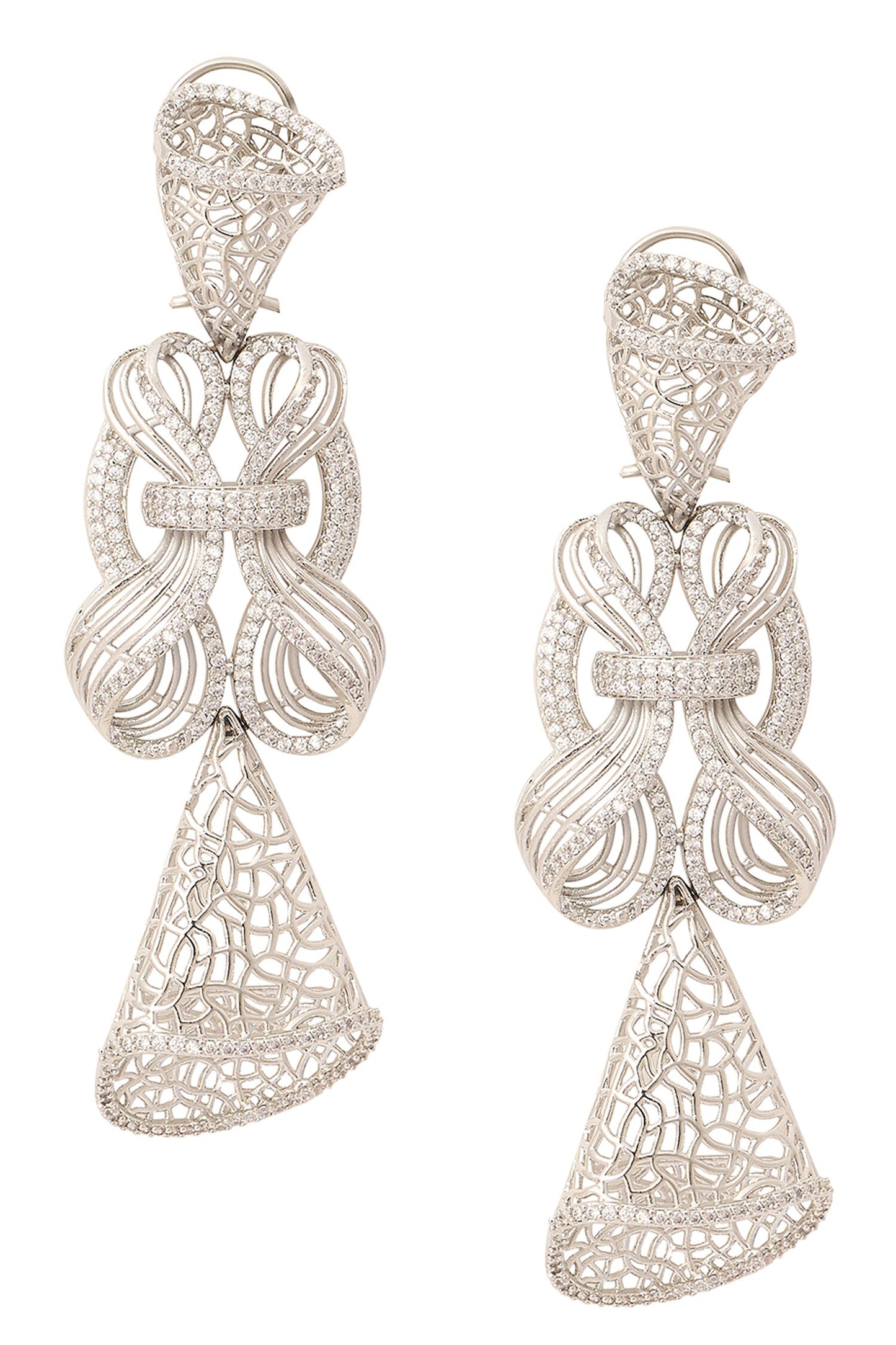 Silver Embellished Necklace Set 