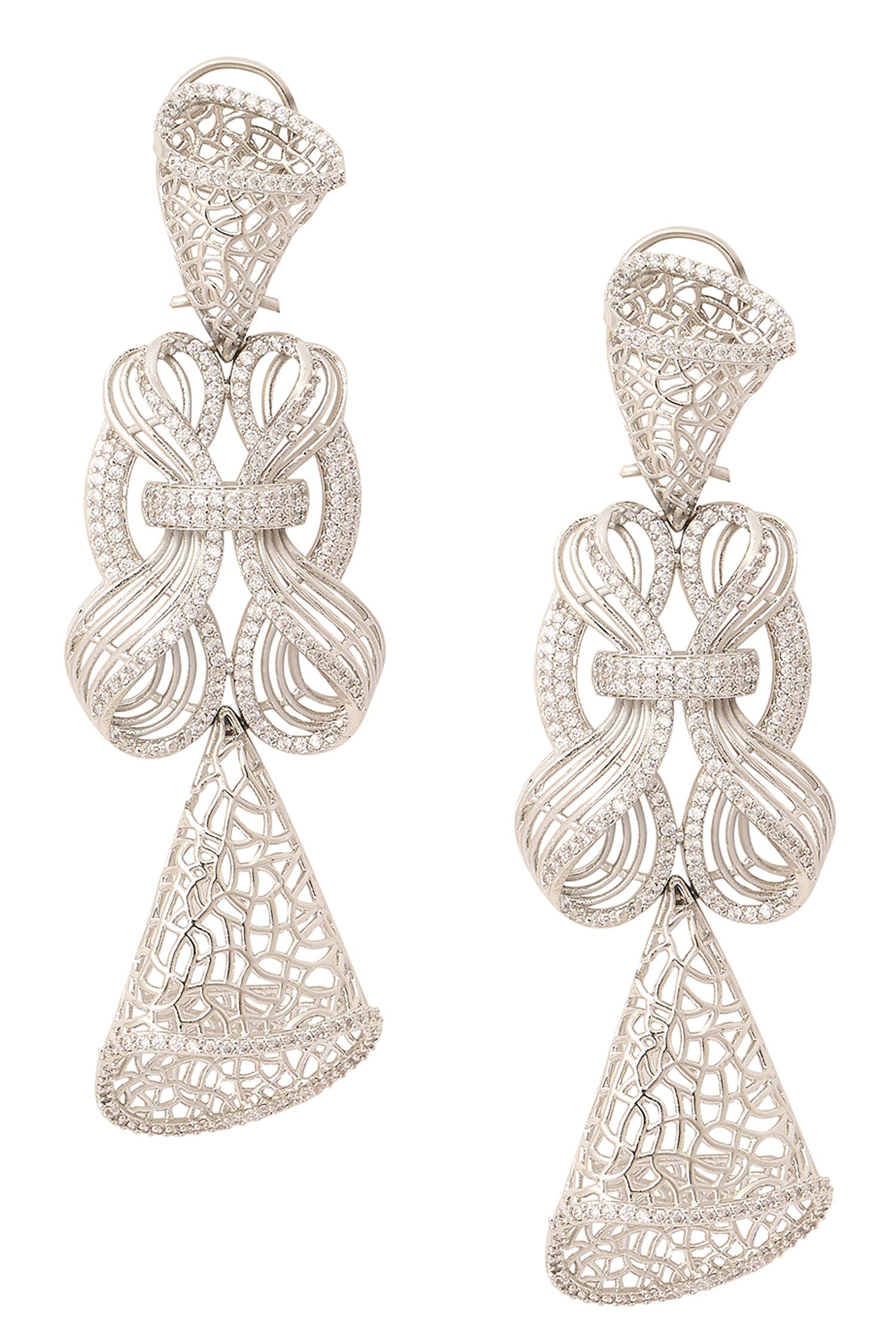 Silver Embellished Necklace Set 