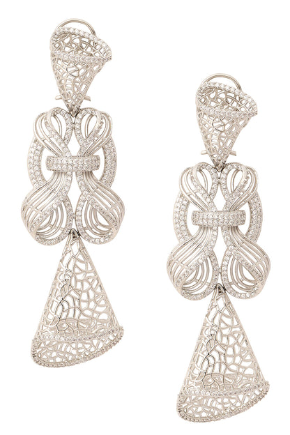 Silver Embellished Necklace Set 