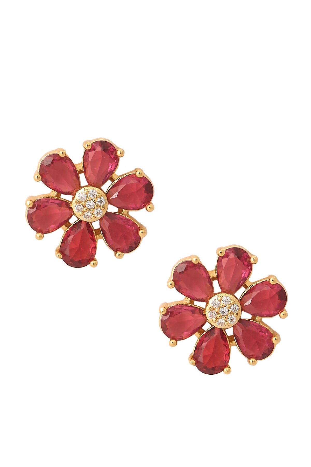 Ruby Embellished Necklace Set 