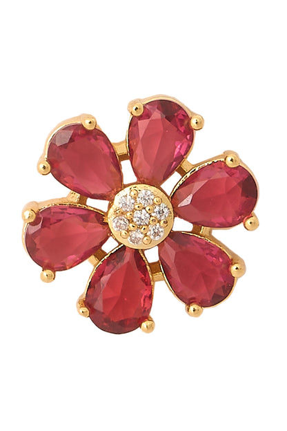 Ruby Embellished Necklace Set 