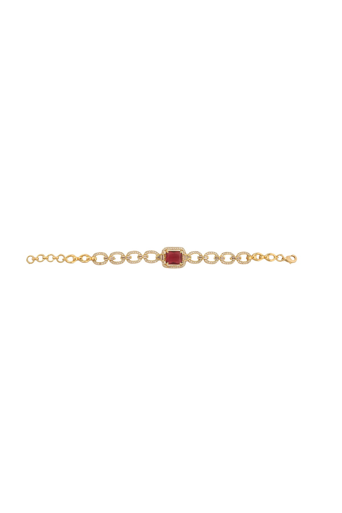 Ruby Embellished Necklace Set 