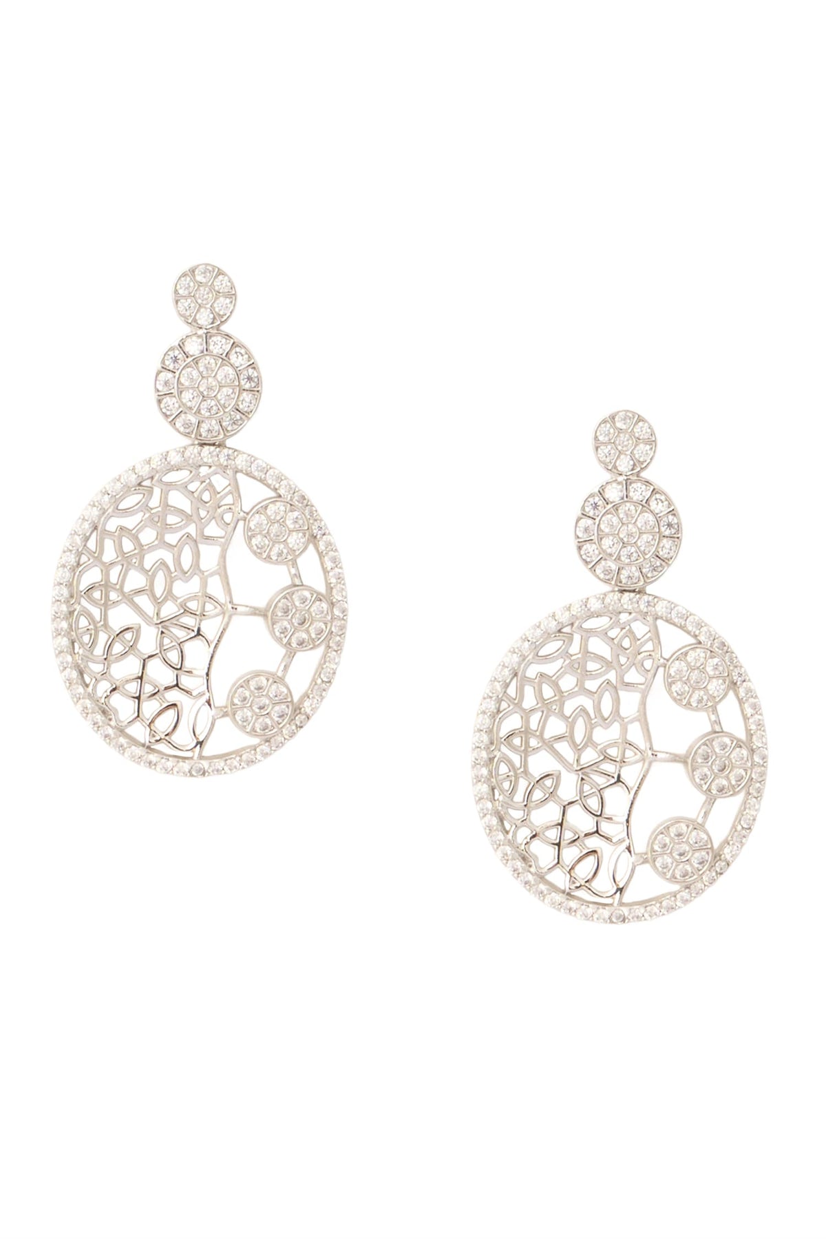 Silver & White Embellished Necklace Set 