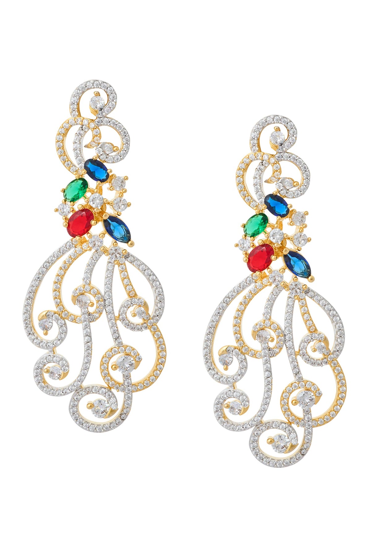 Multi Color Embellished Earrings 