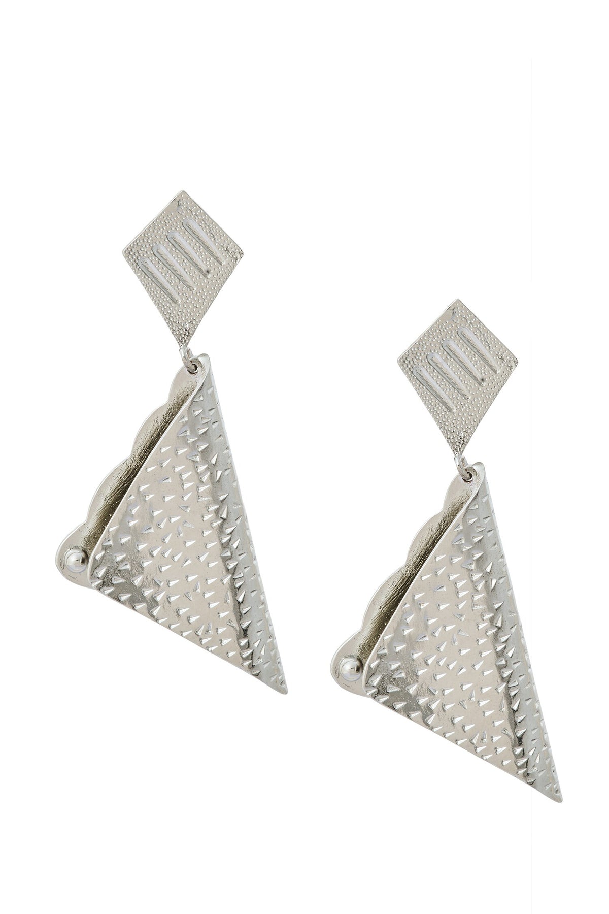Silver Embellished Pair Of Earrings 
