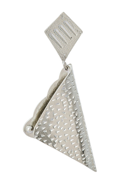 Silver Embellished Pair Of Earrings 