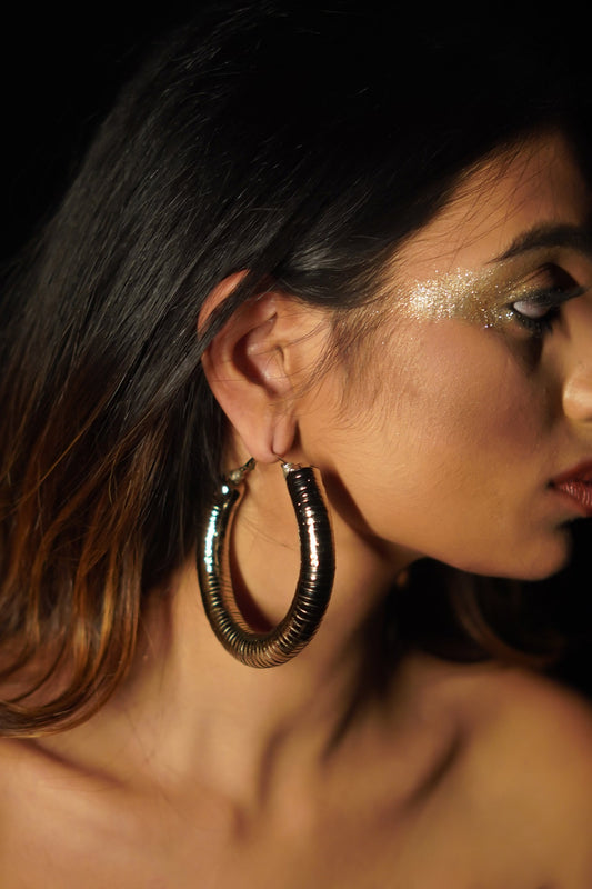 Silver Metallic Hoops 