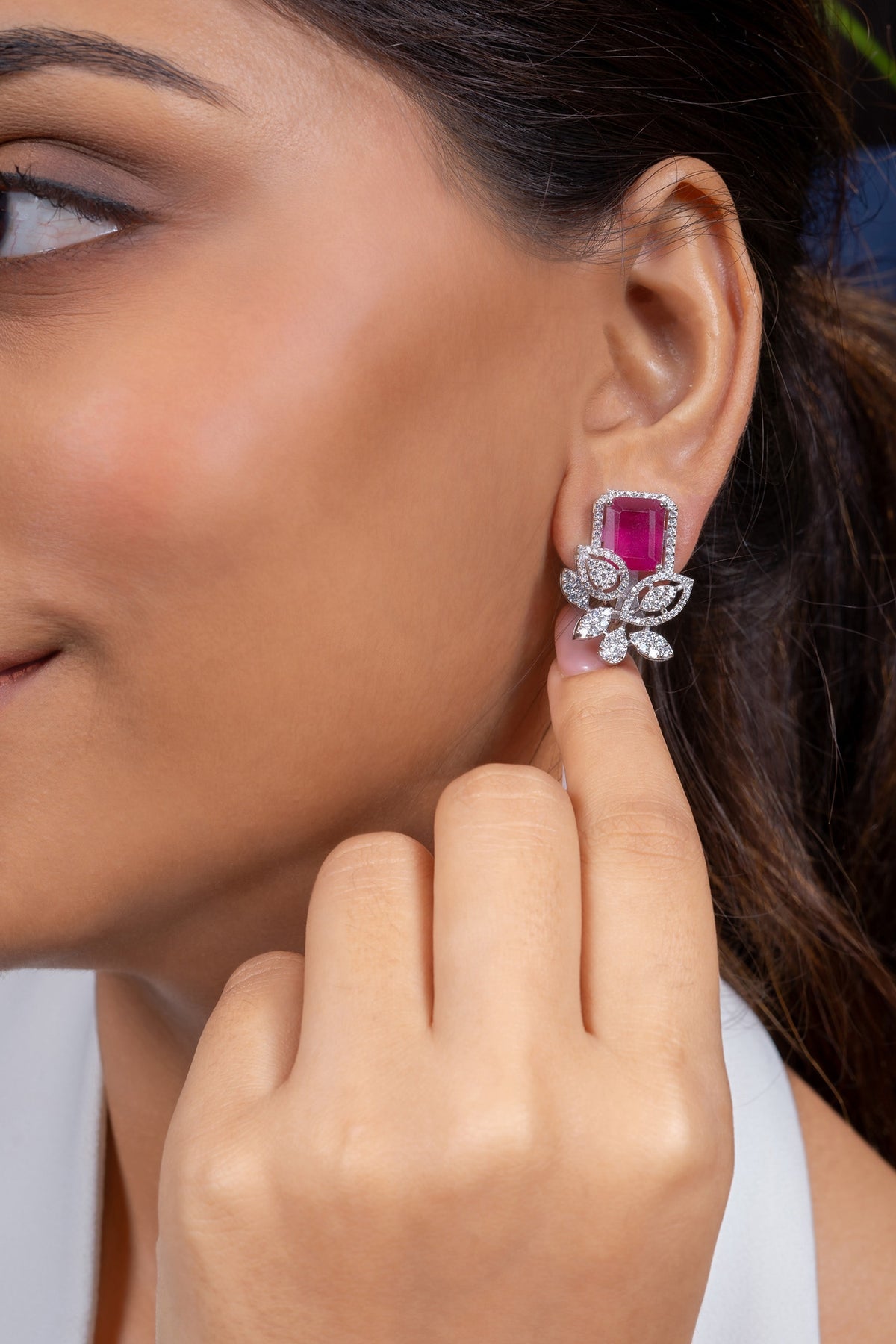 Petals & Rubies Studs 