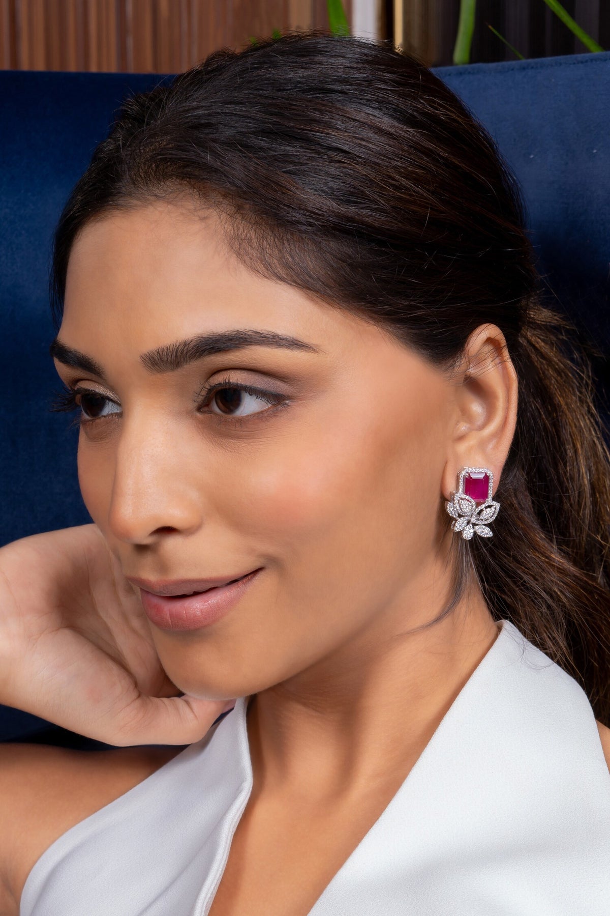 Petals & Rubies Studs 