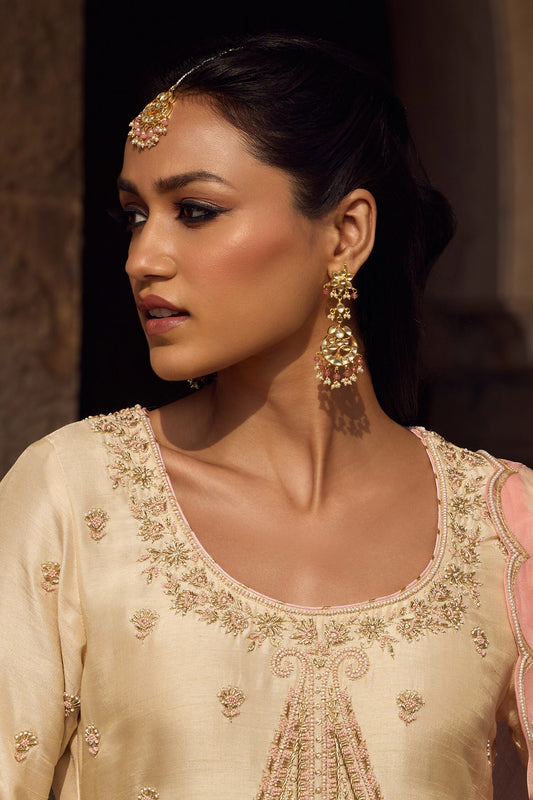Kundan & Pearl Beaded Drop Earrings 