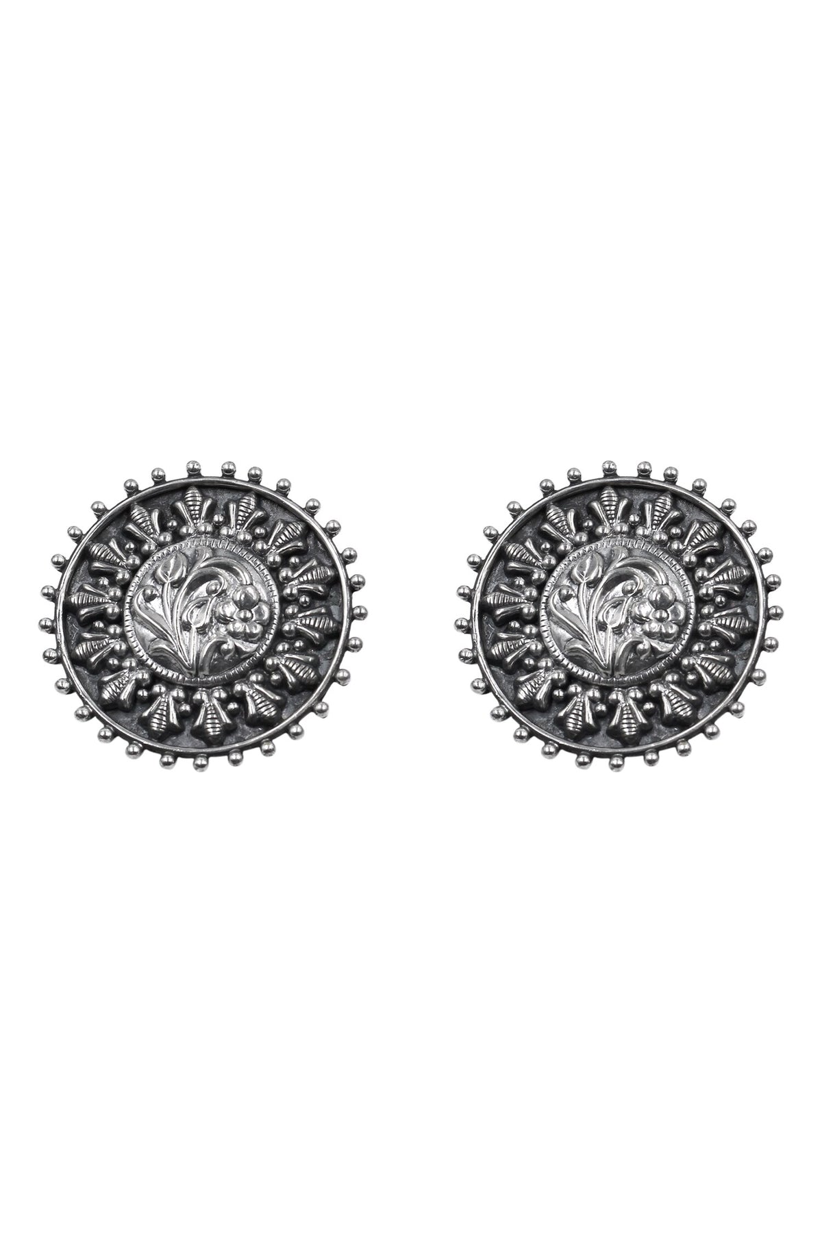 Tribal Charm Floral Studs 