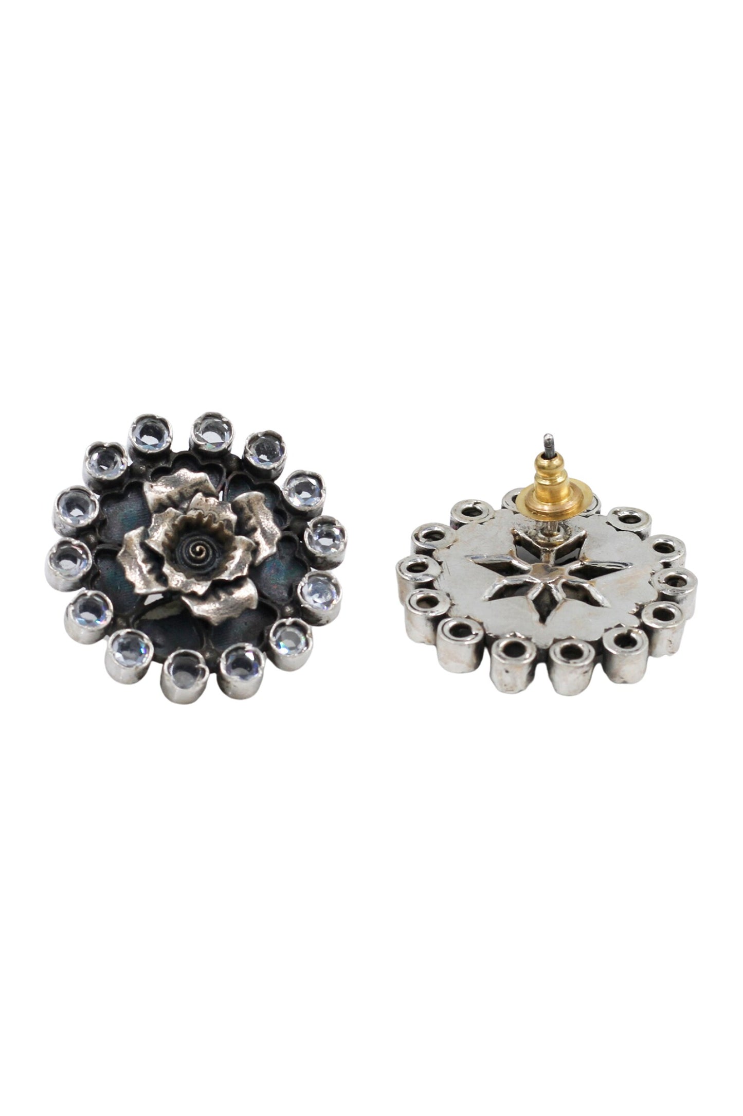 Blooming Grace Silver Studs 
