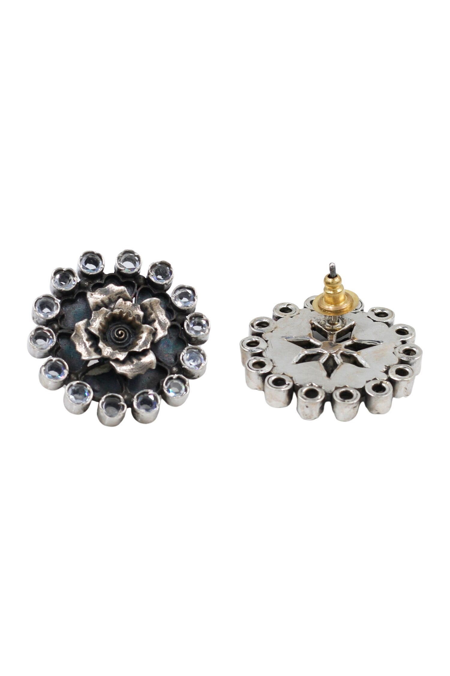Blooming Grace Silver Studs 