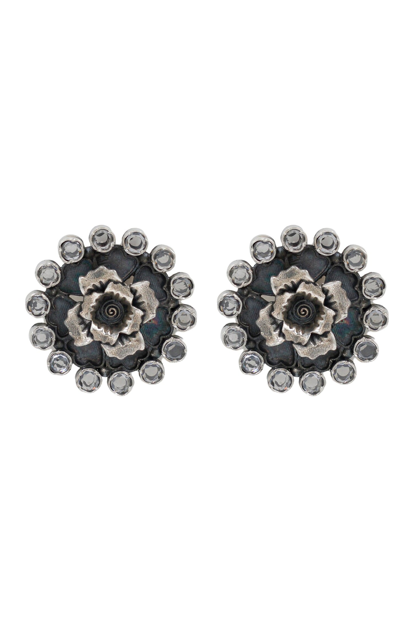 Blooming Grace Silver Studs 