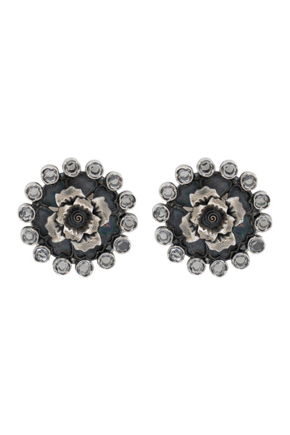 Blooming Grace Silver Studs 