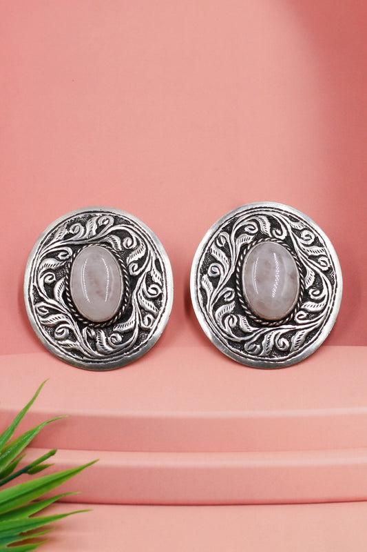 Heritage Engraved Silver Studs 