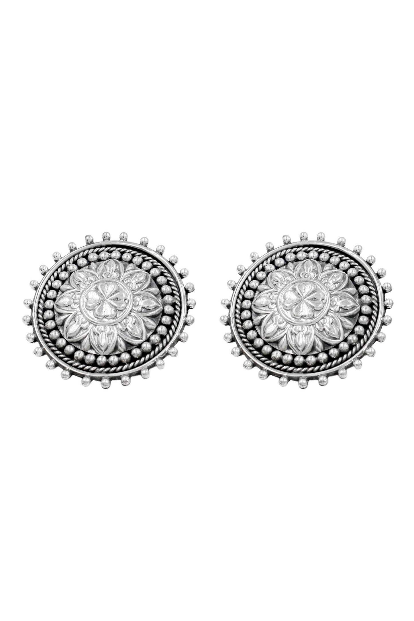 Heritage Blossom Silver Studs 