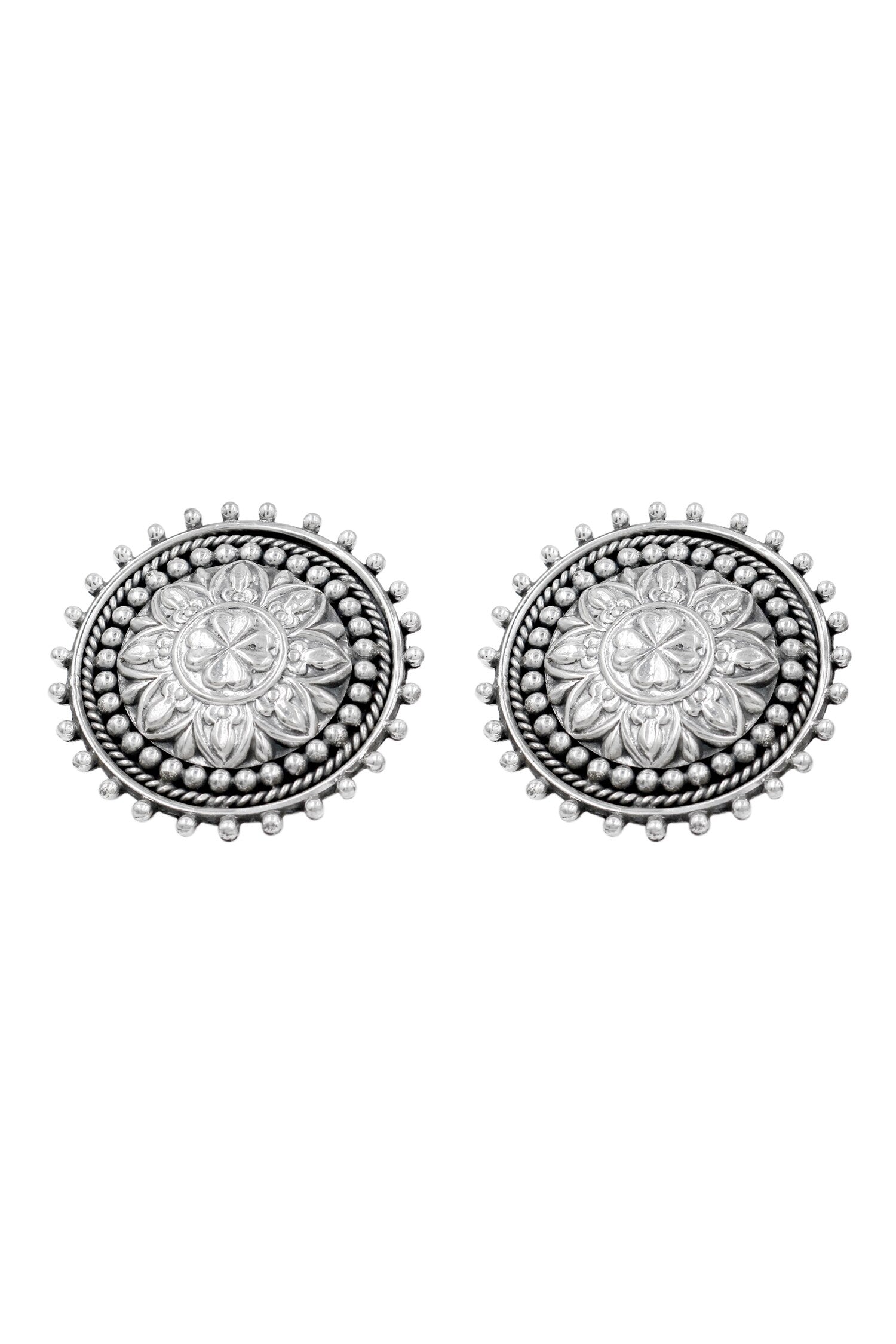 Heritage Blossom Silver Studs 