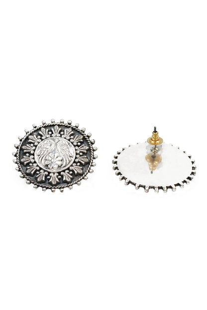 Oxidised Handcrafted Silver Earrings 