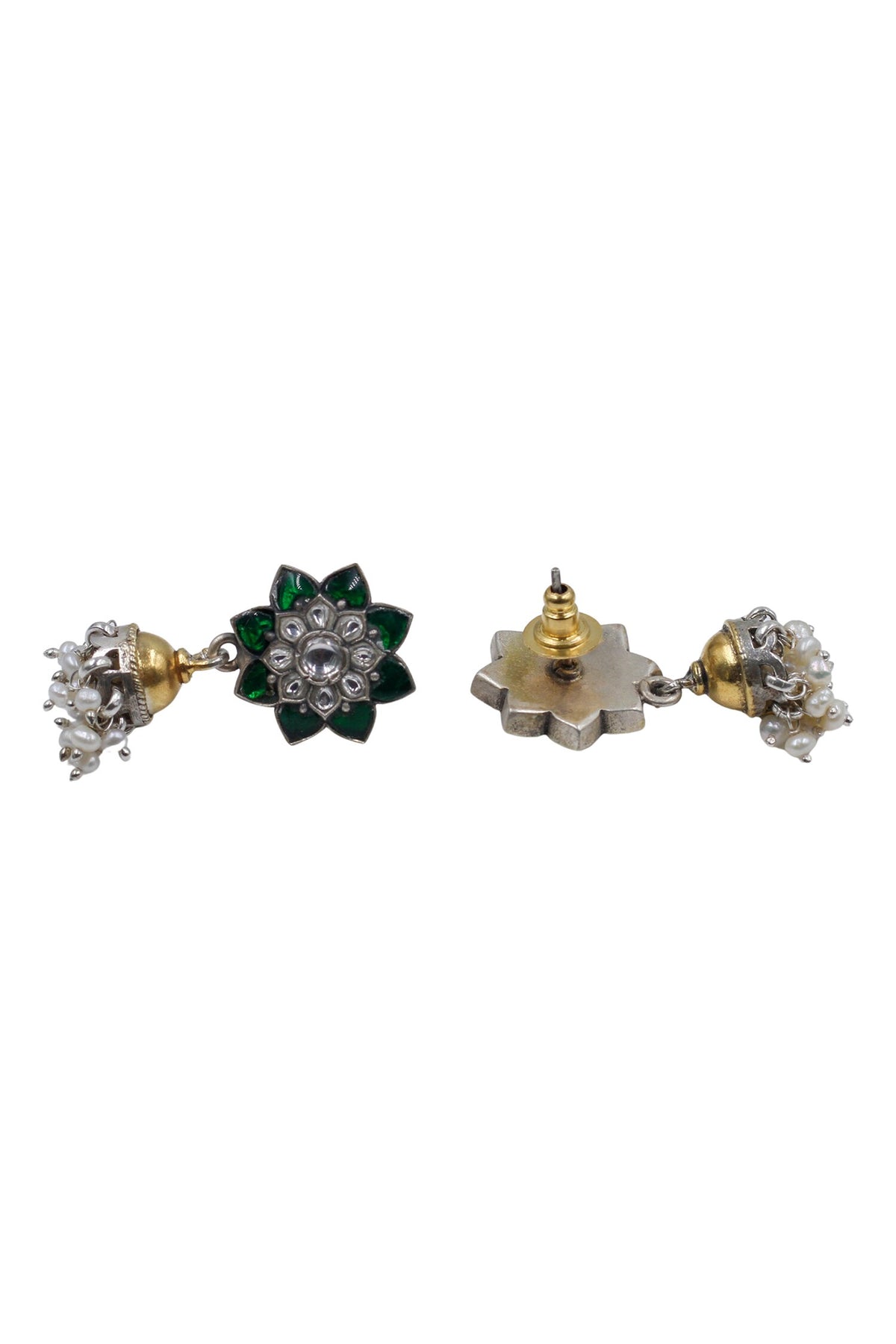 Sterling Silver Floral Earring 