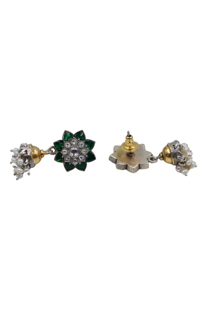 Sterling Silver Floral Earring 