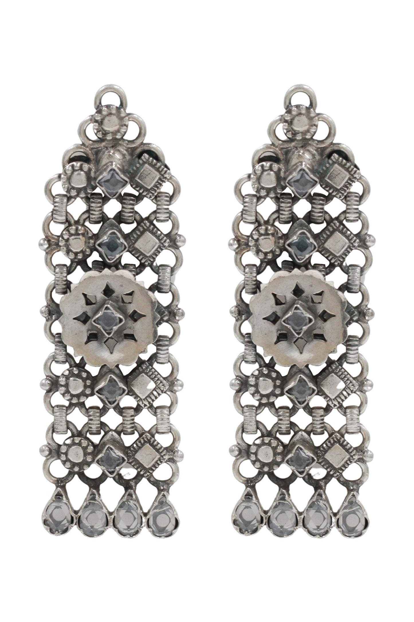 Heritage Bloom Silver Earrings 