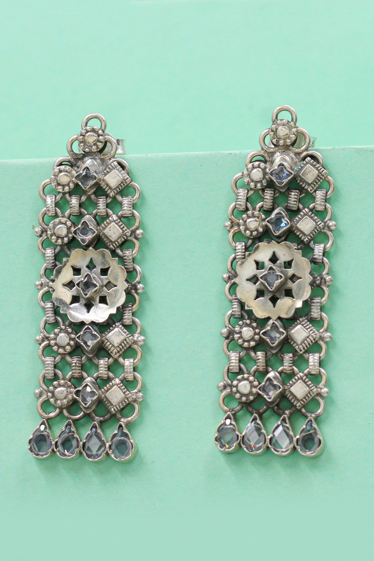 Heritage Bloom Silver Earrings 