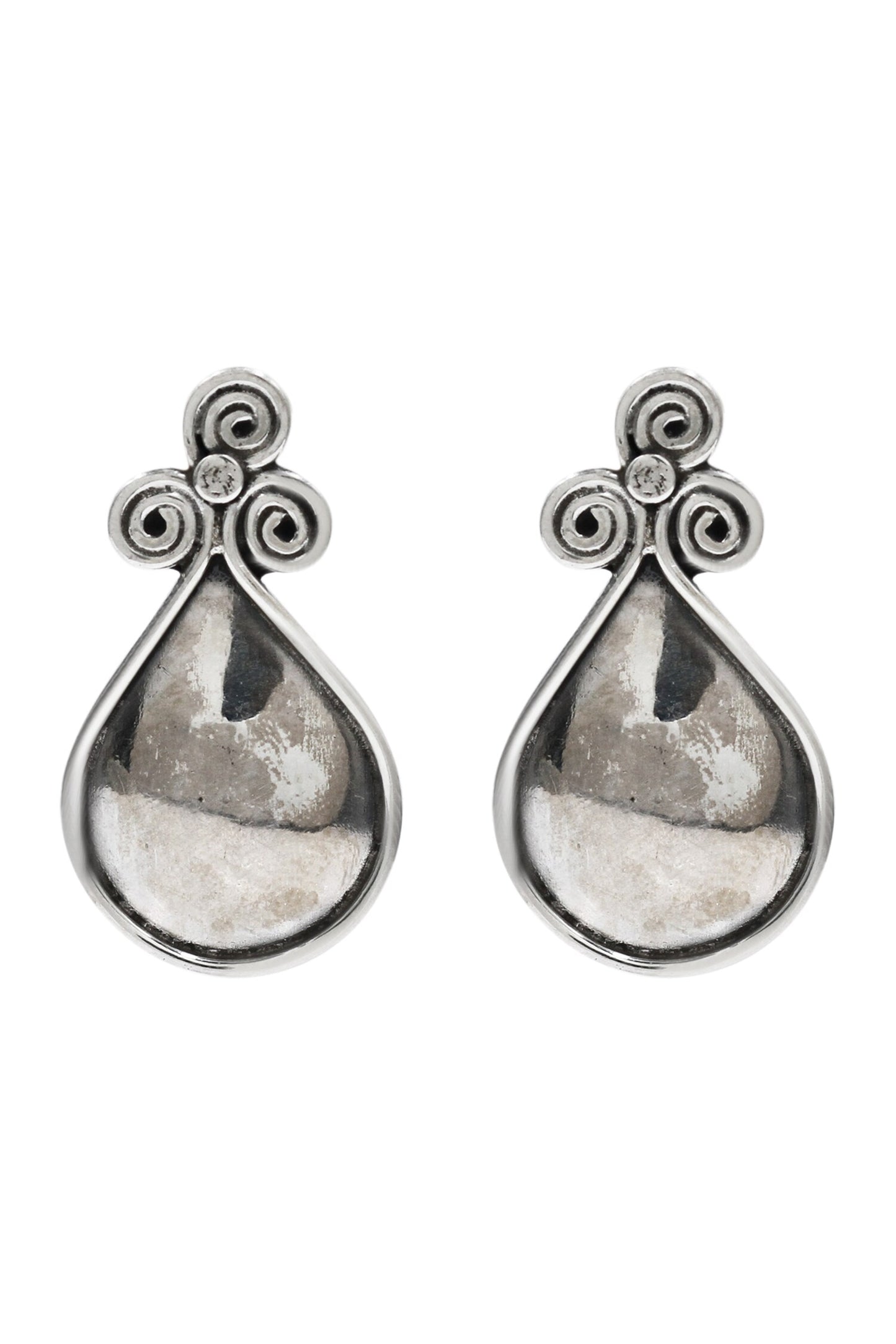 Teardrop Elegance Silver Earrings 
