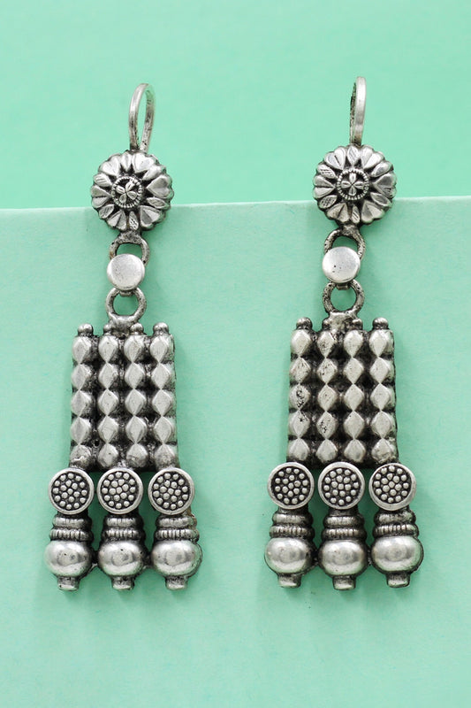Bohemian Charm Silver Earrings 