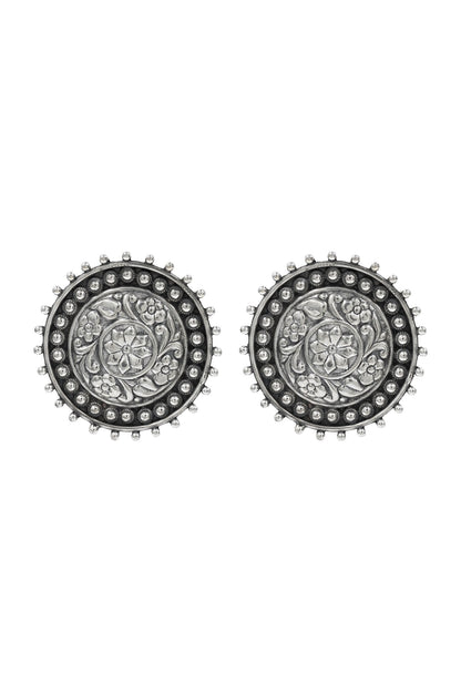 Timeless Oxidised Silver Studs 
