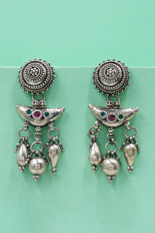 Heritage Oxidised Silver Earrings 