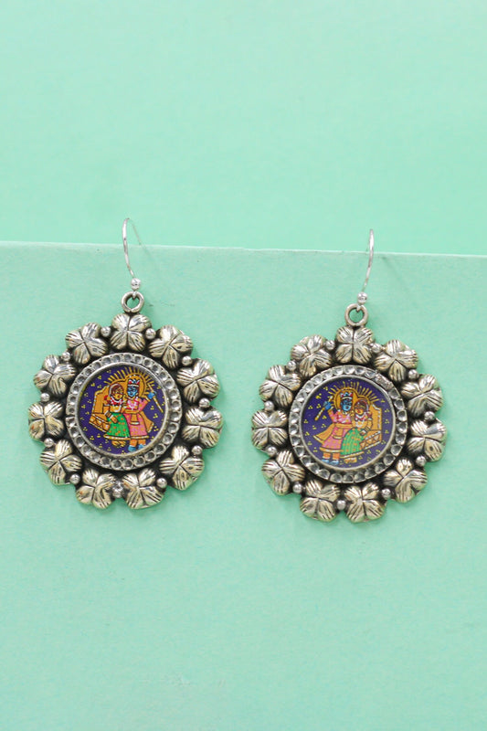 Vintage Temple Art Earrings 