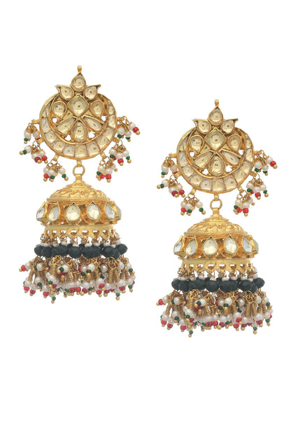 Crescent Cut Work Jadau Necklace Set 