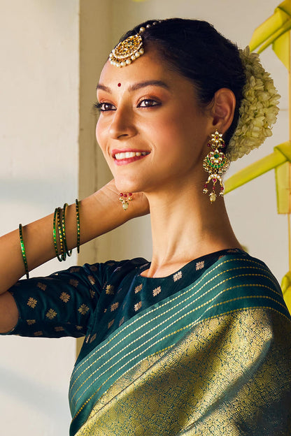 Floral Cut Work Jadau Maangtikka 