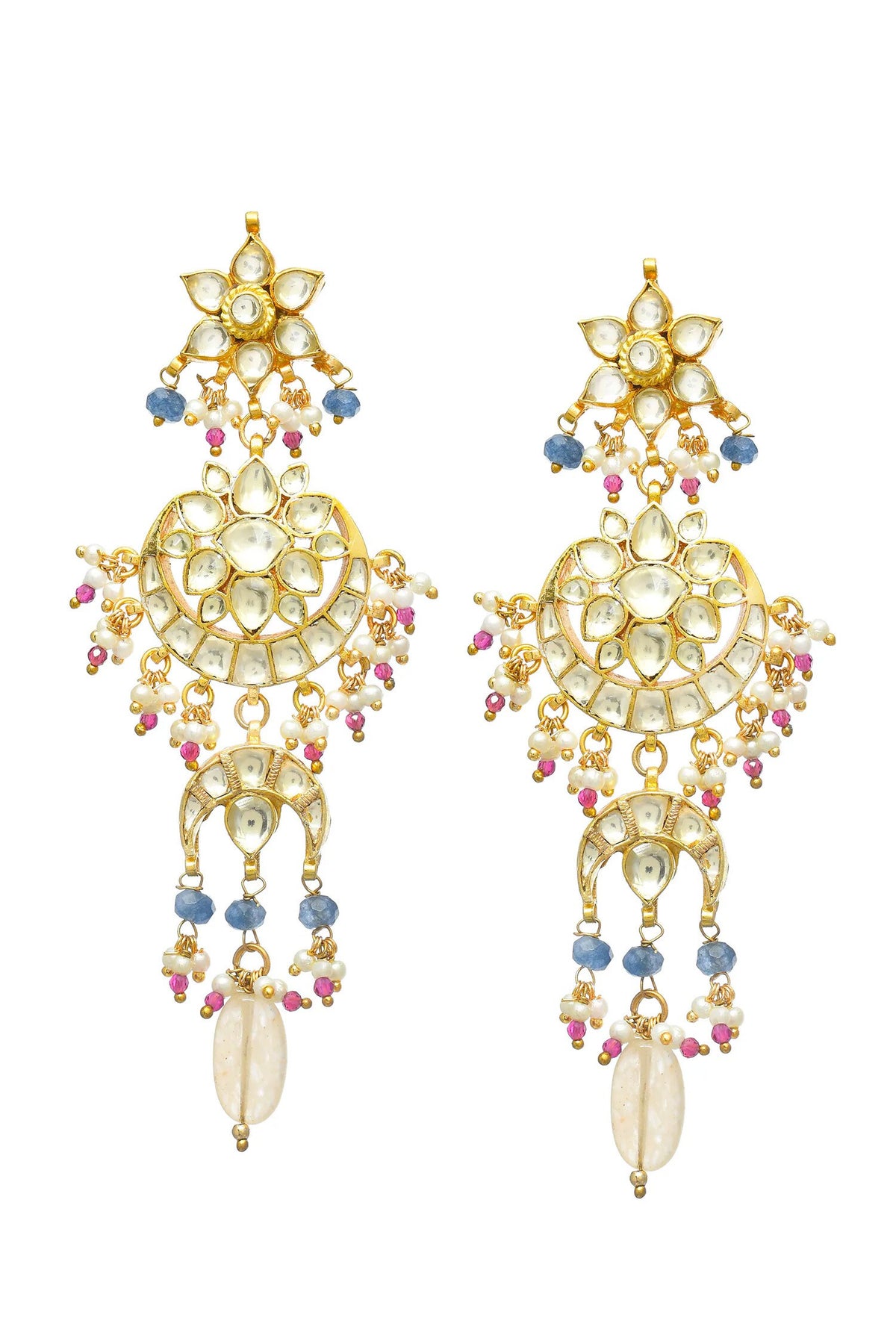 Ishya Kundan Fleur Embellished Earrings 