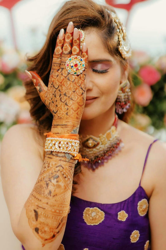 Kundan Studded Bangles - Set of 2 