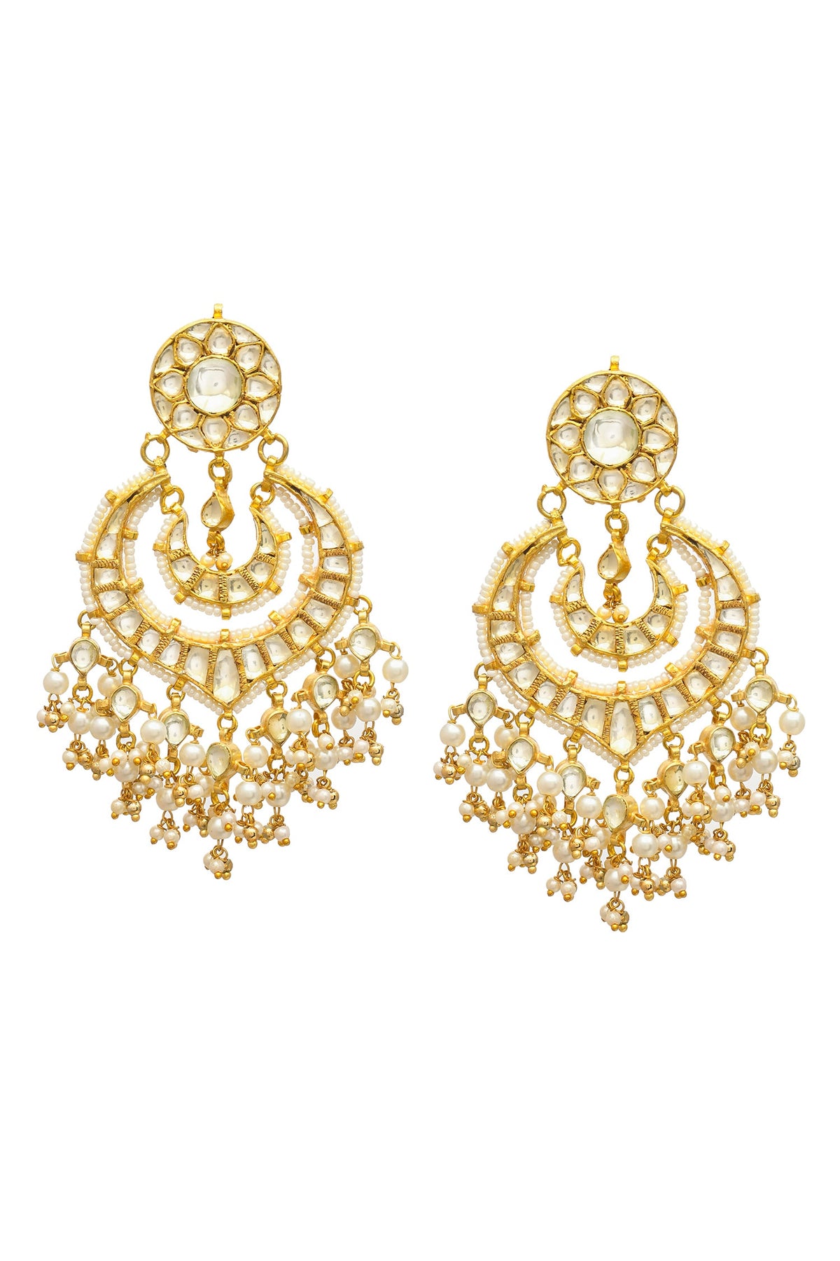 Kundan Work Chandbalis 