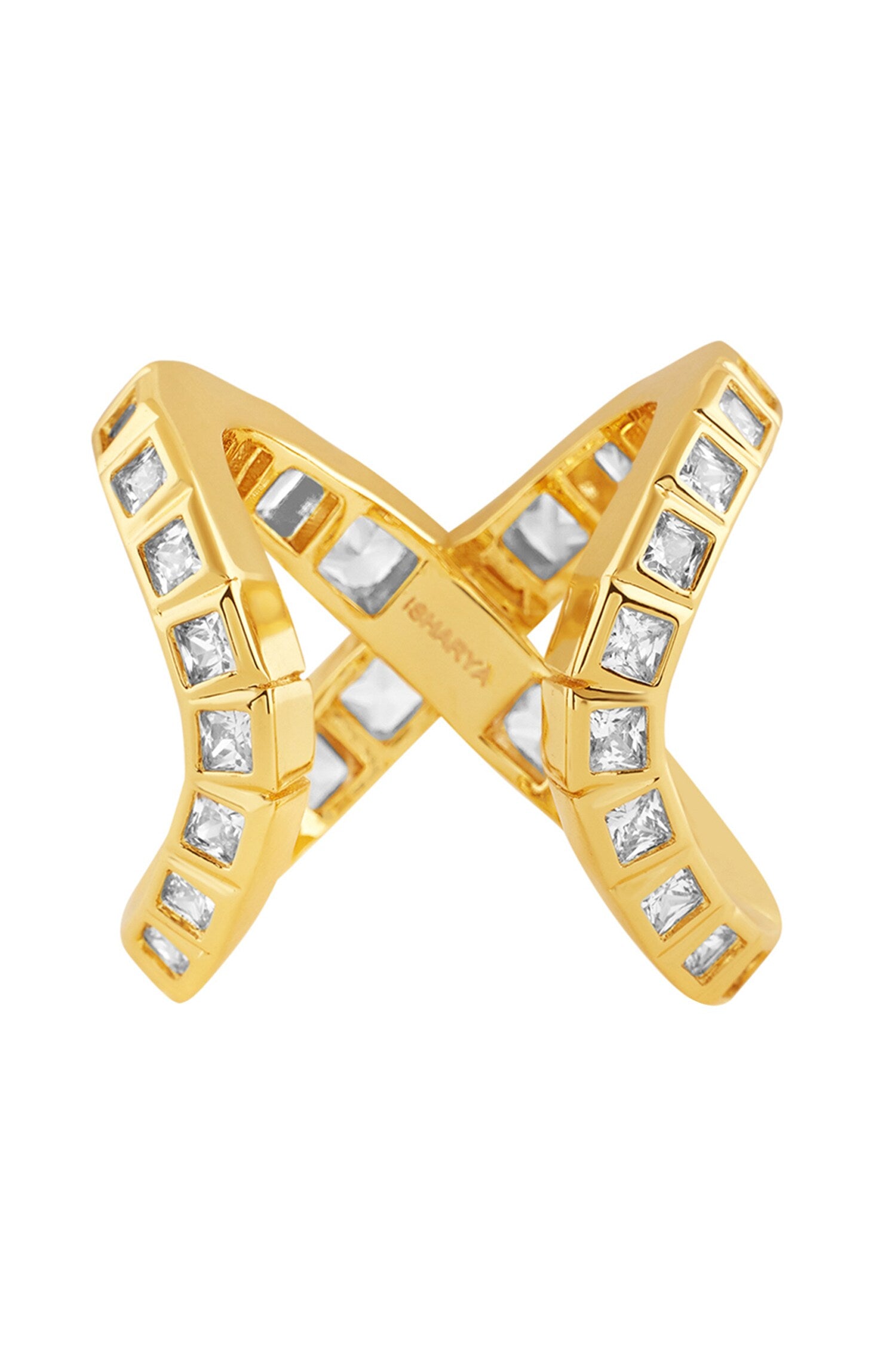 Nazm Cubic Zircon Cross Ring 