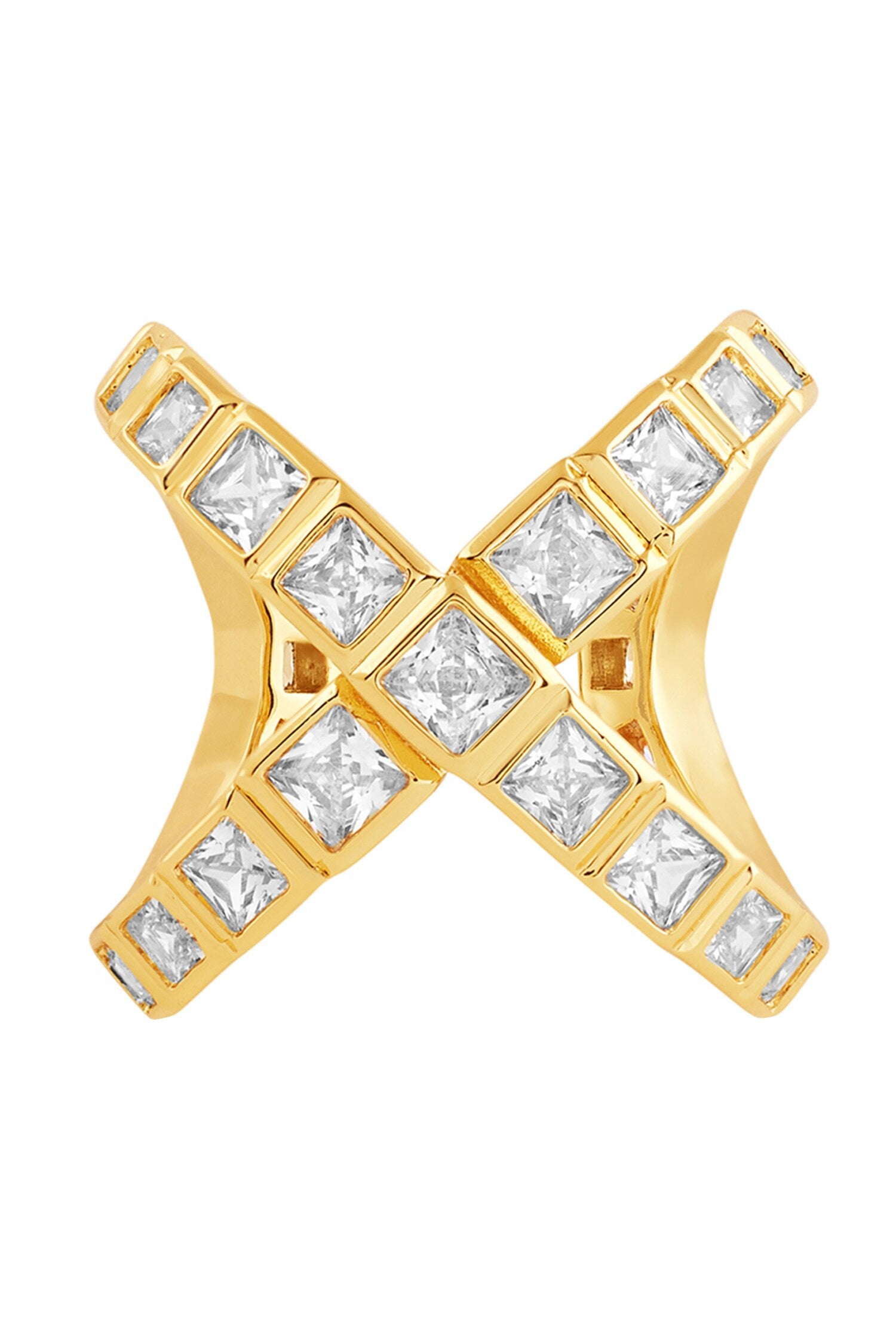 Nazm Cubic Zircon Cross Ring 