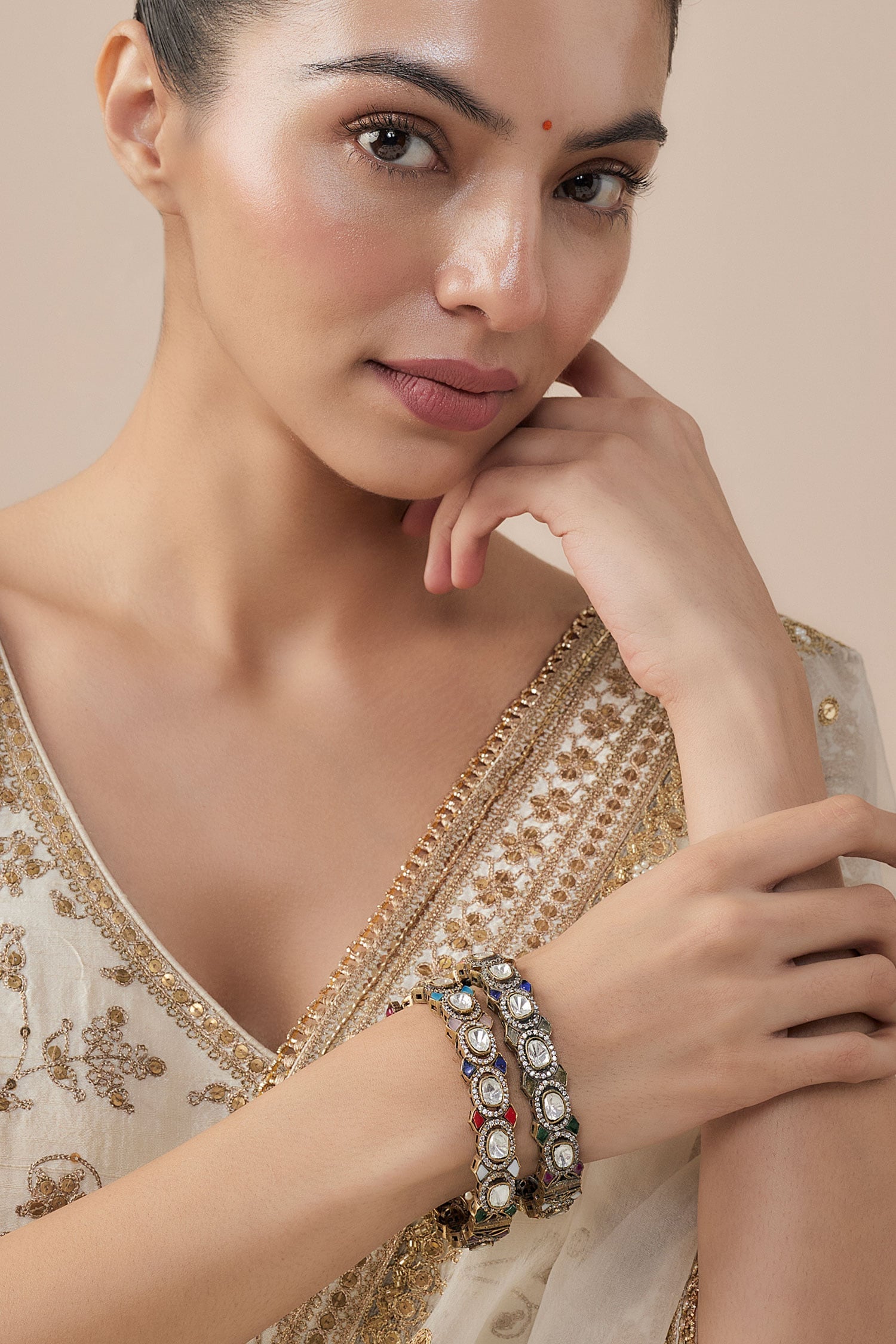 Stone Embellished Bangles 
