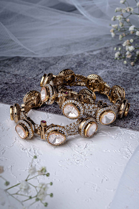 Asymmetric Embellished Bangles 