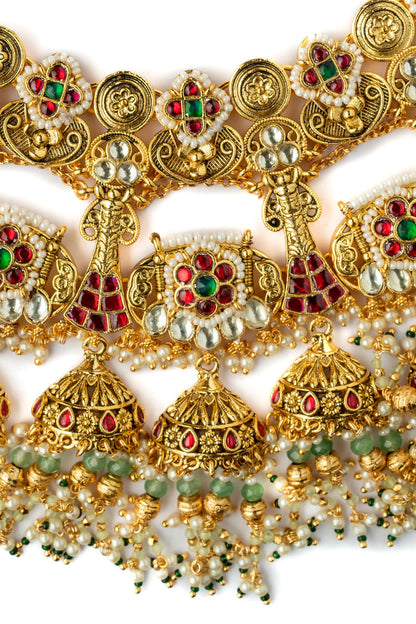 Kundan Embellished Bridal Necklace Set 