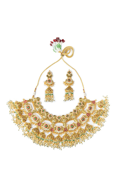 Kundan Embellished Bridal Necklace Set 