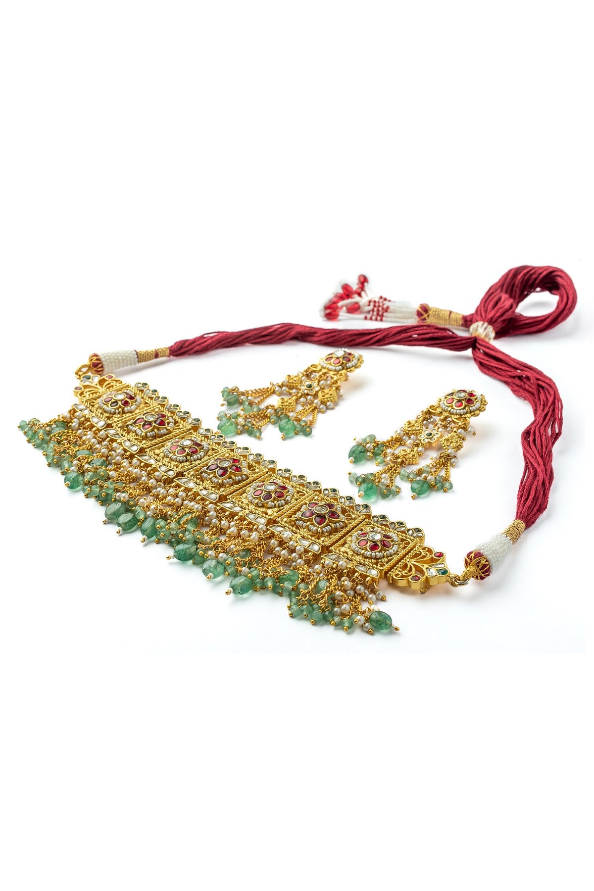 Floral Embellished Choker Set 