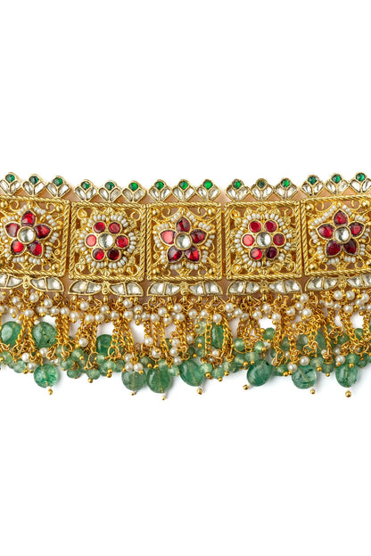 Floral Embellished Choker Set 