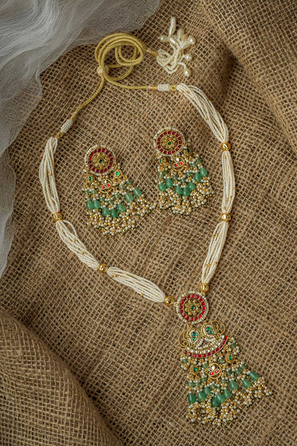 Floral Embellished Choker Set 