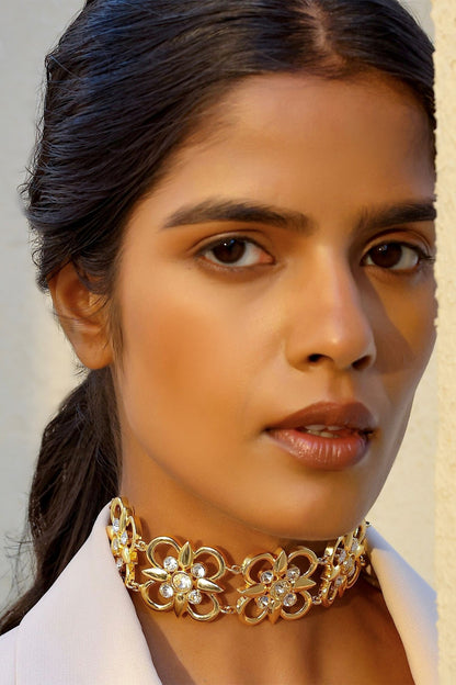 Casha Floral Swarovski Element Choker 