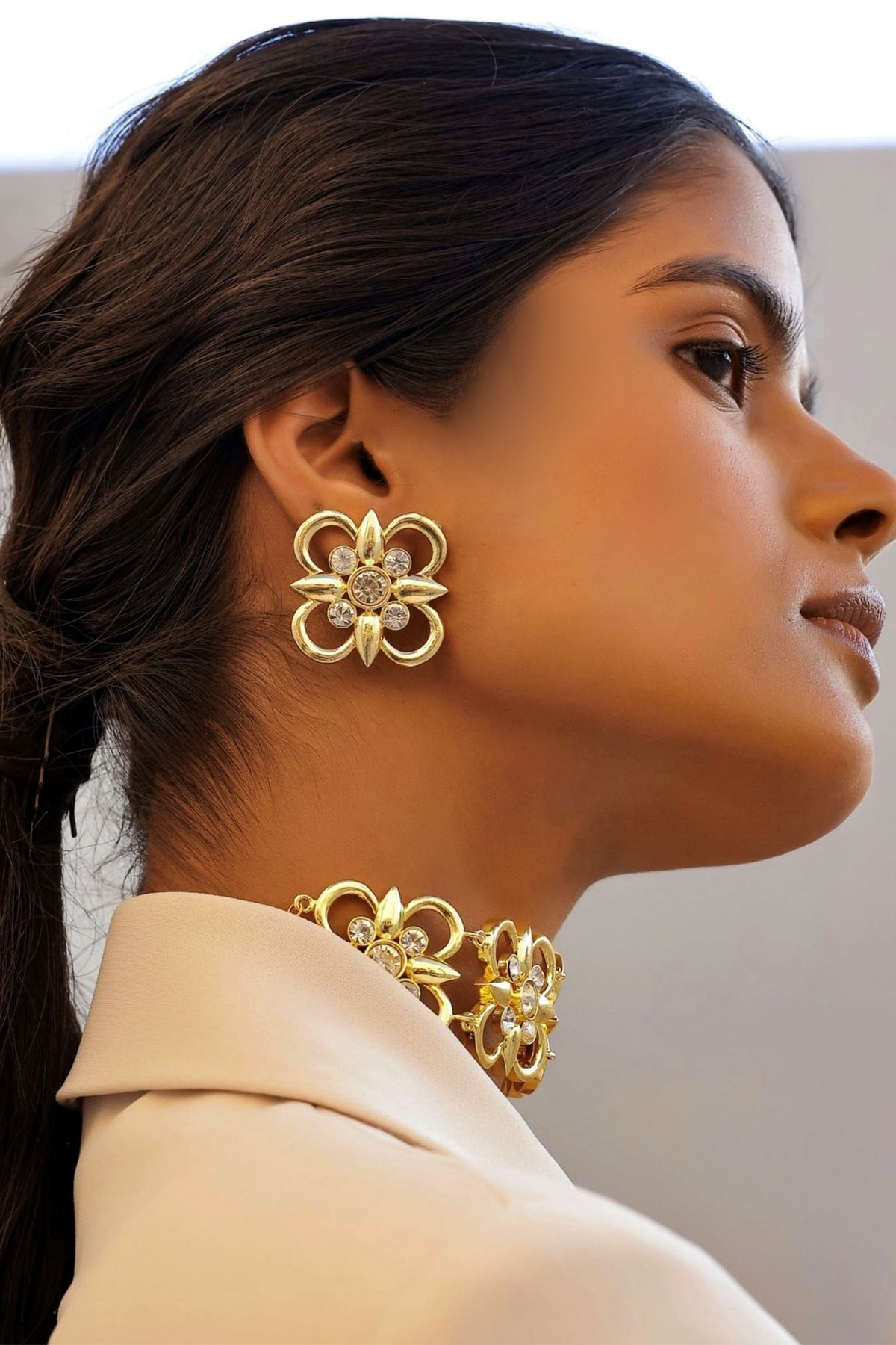Casha Swarovski Element Stud Earrings 