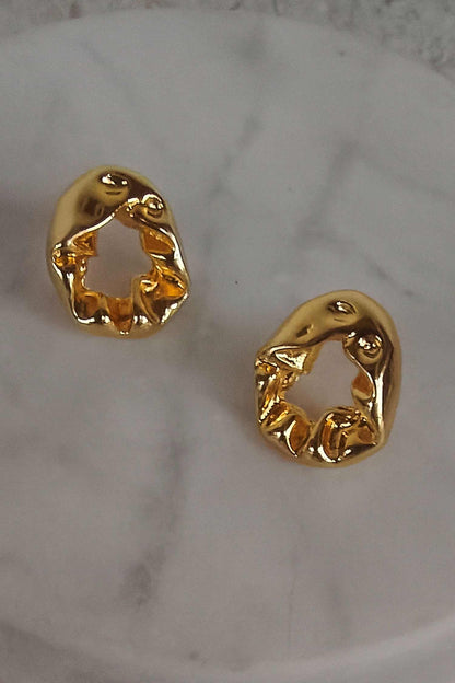 Pebble Molten Textured Mini Studs 